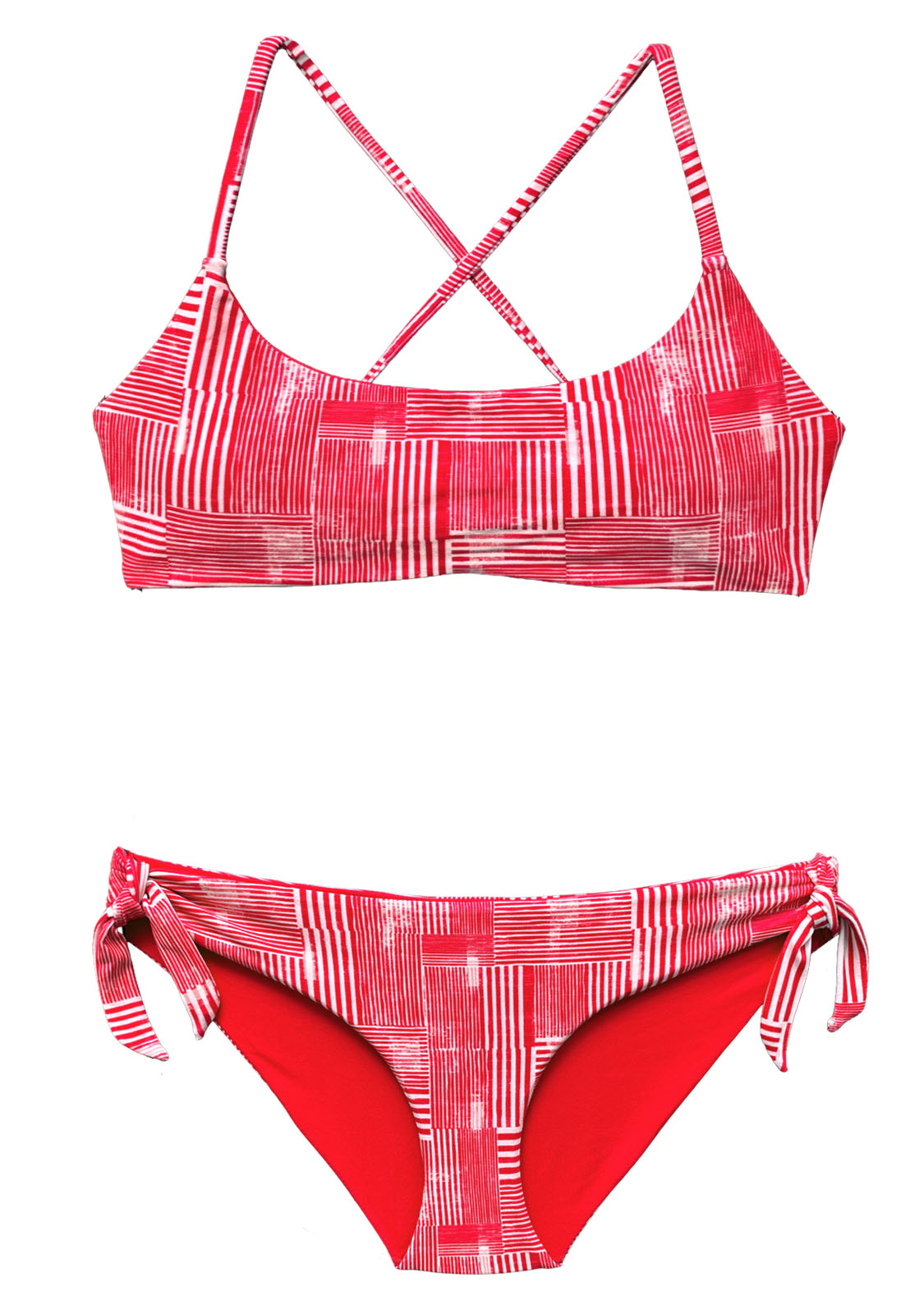 BILLIE RED | 2-PIECE | SCOOP STYLE | REVERSIBLE