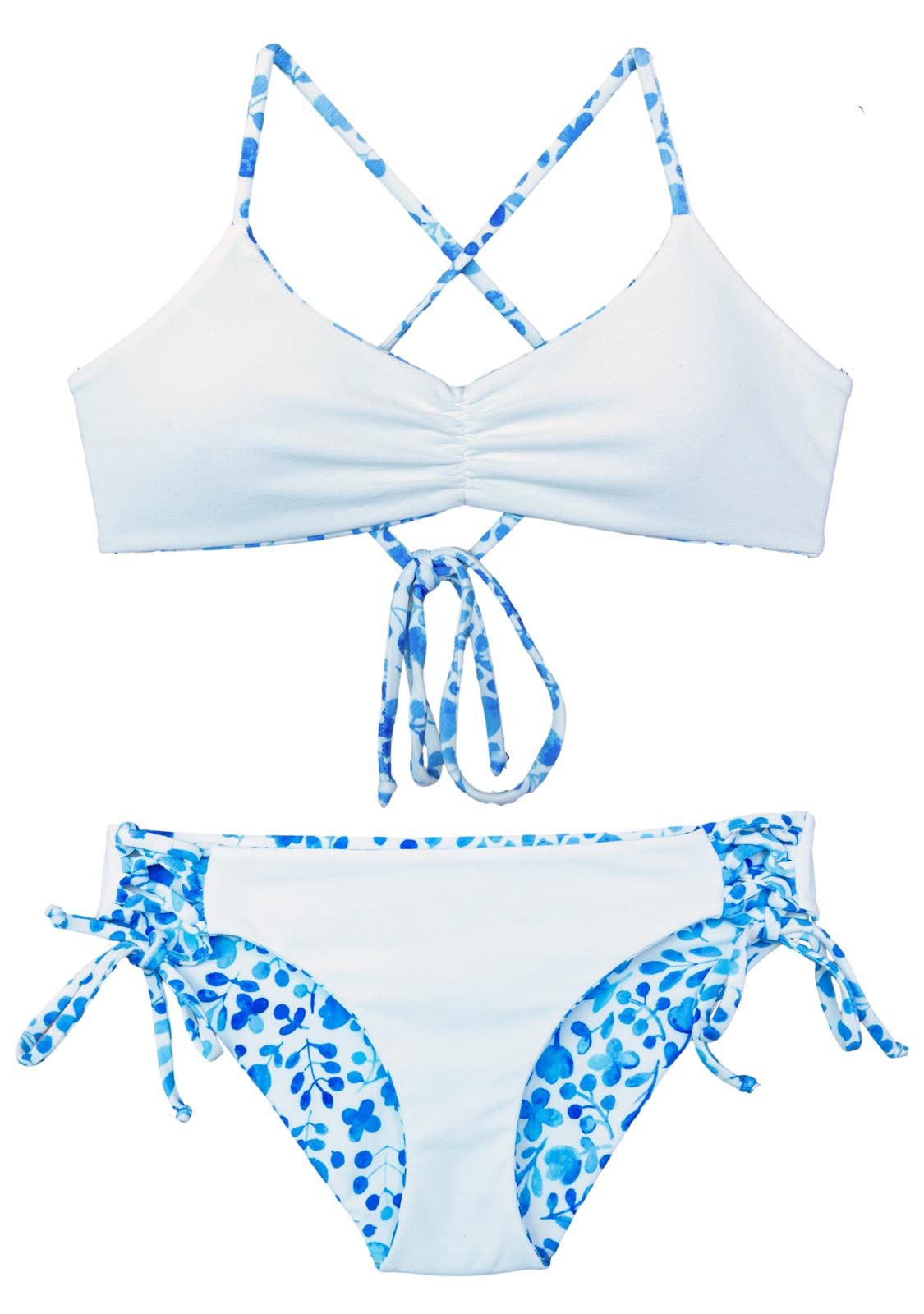 Reversible side of Gen Z full coverage swimsuit for Tween, Teen and Junior Girls