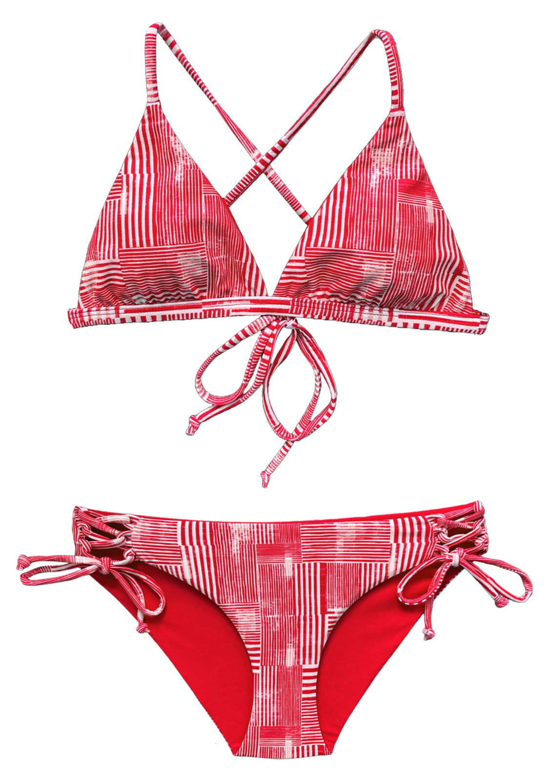 BILLIE RED | 2-PIECE | Triangle Top Style