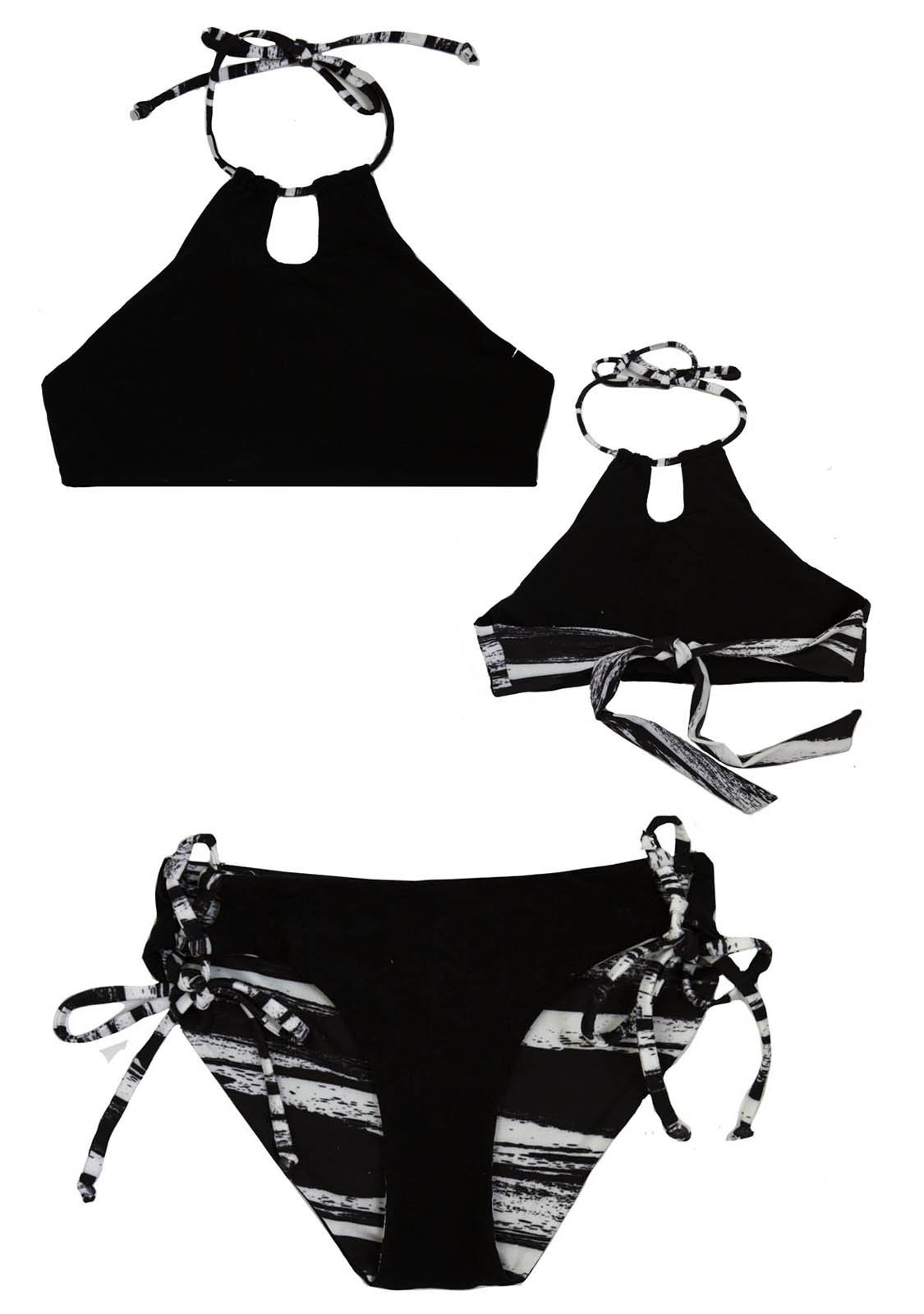 DRIFTWOOD - 2 PIECE Girls BIKINI SET w/Halter Top REVERSIBLE TWO PIECE w/Halter Top Chance Loves
