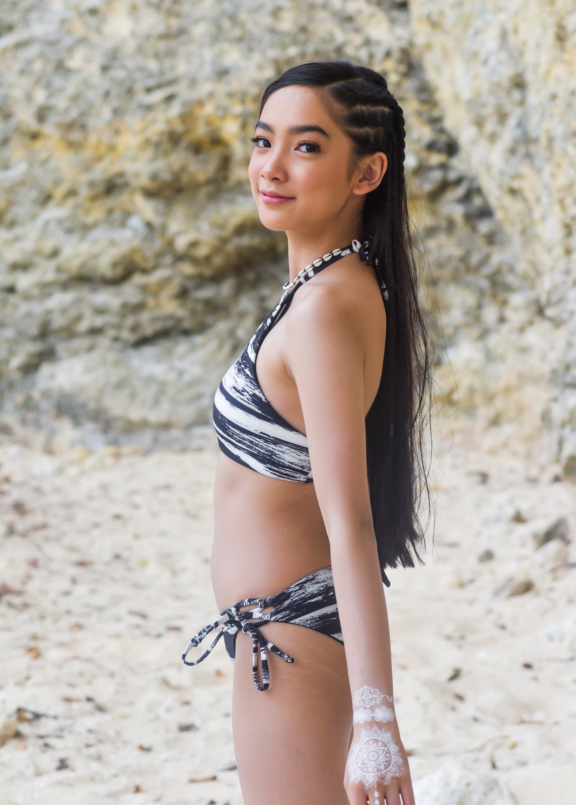DRIFTWOOD - 2 PIECE Girls BIKINI SET w/Halter Top REVERSIBLE TWO PIECE w/Halter Top Chance Loves