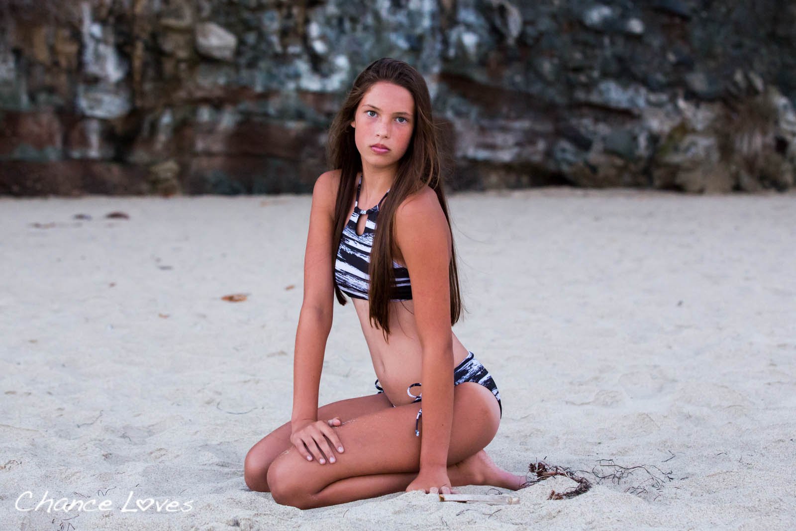 DRIFTWOOD - 2 PIECE Girls BIKINI SET w/Halter Top REVERSIBLE TWO PIECE w/Halter Top Chance Loves