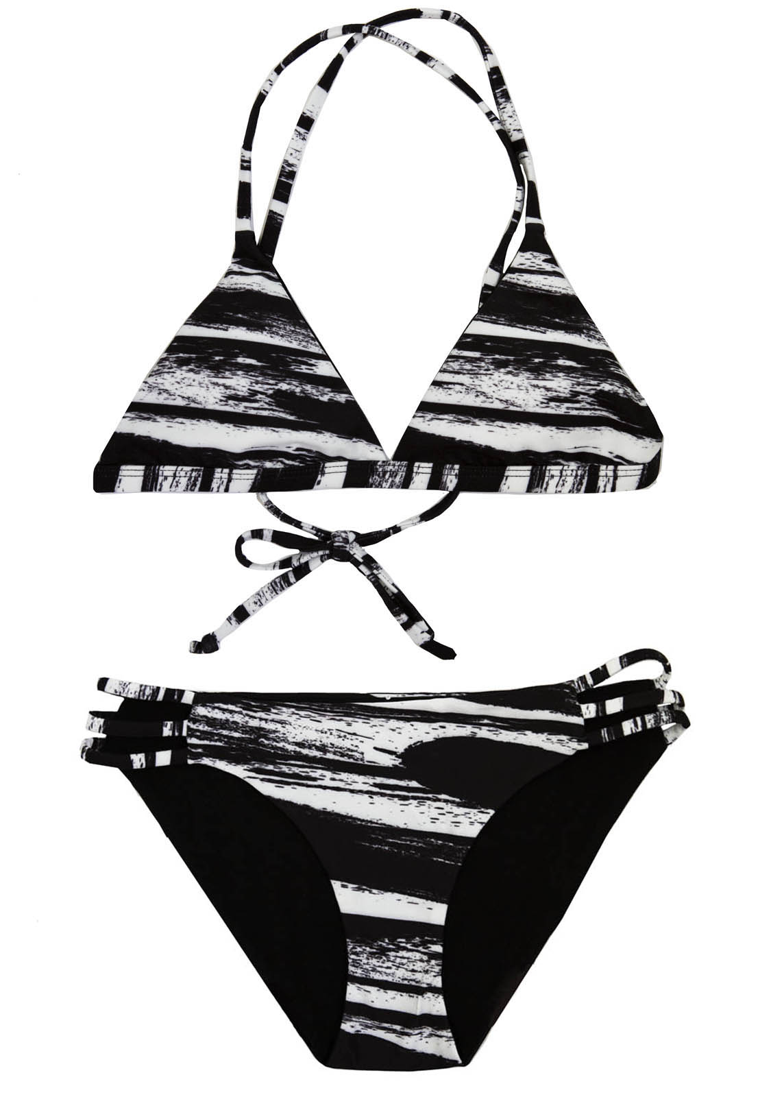 DRIFTWOOD - REVERSIBLE 2 Piece Girls Bikini Swimsuit TWO PIECE Bikini Set Chance Loves 10 Black/White