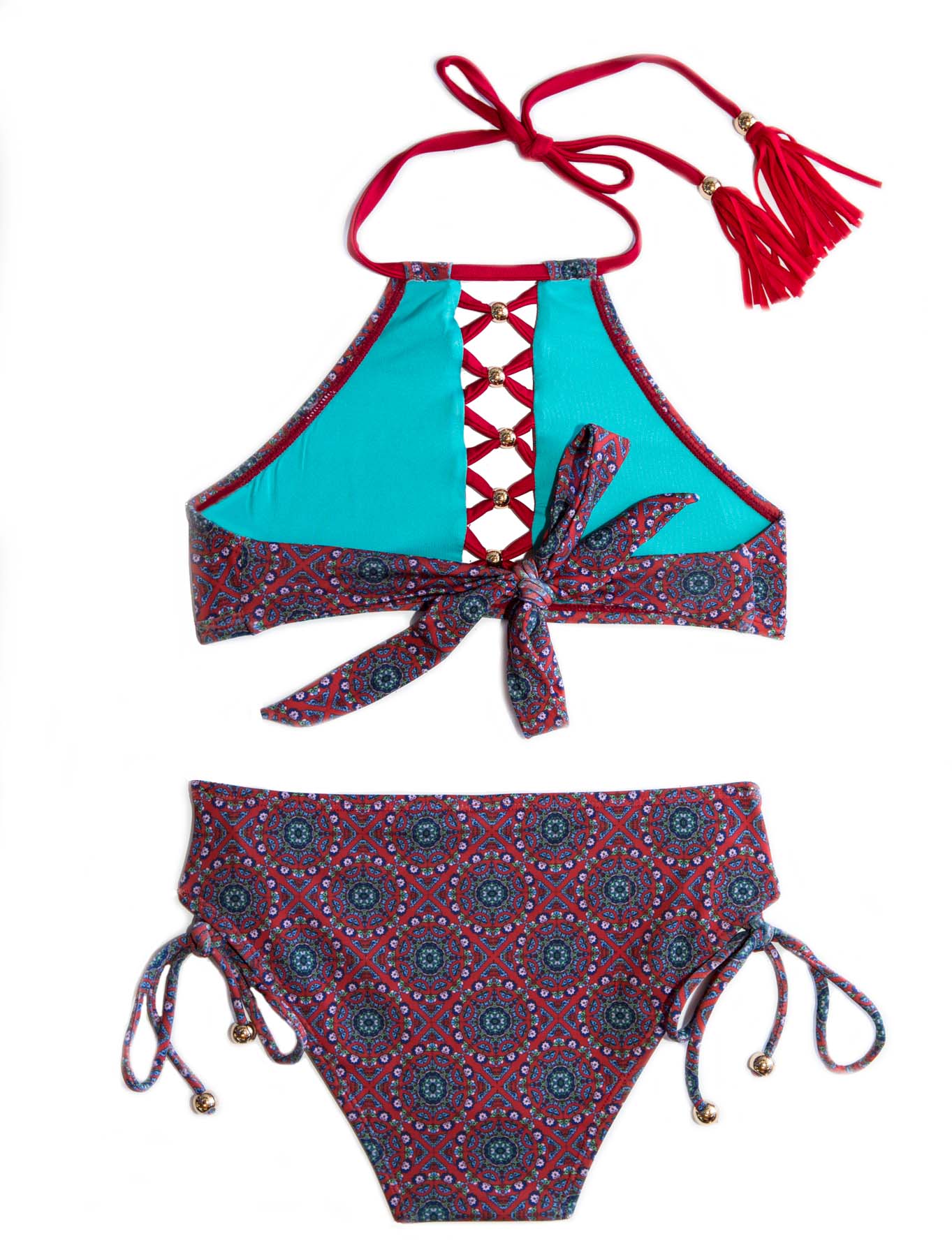 Gypset Cool Bikini Set with Criss Cross Halter Top - Chance Loves Swimwear