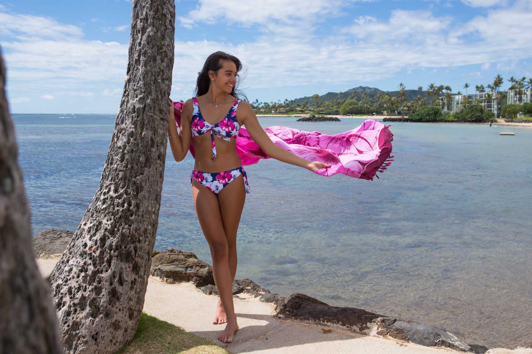 Hawaiian Spirit Bikini Set with Scoop Top - Chance Loves Swimwear