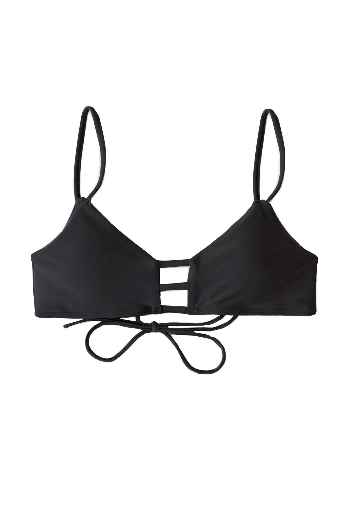 Chance Loves Black Padded Adjustable Bikini Scoop Top Ladder Detail - High Quality