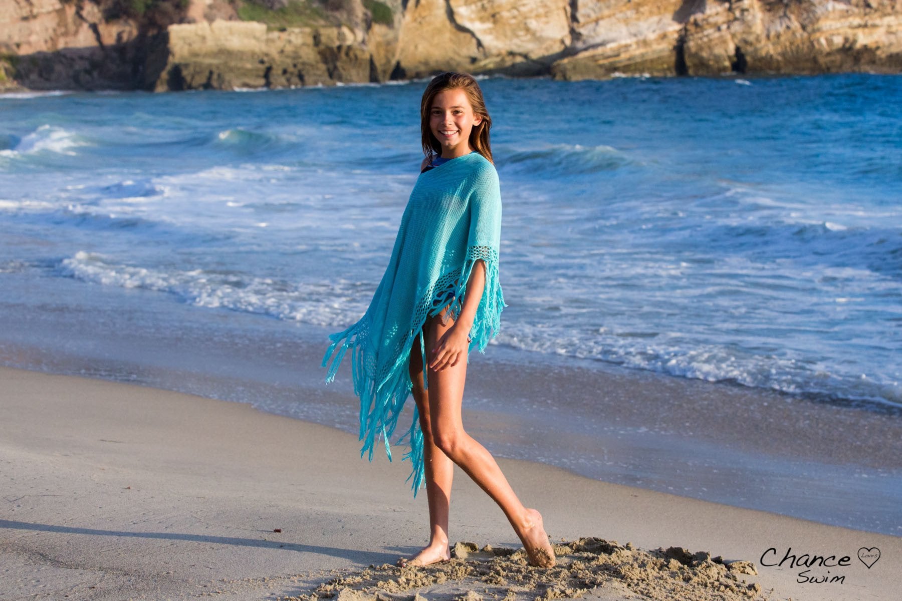 Laguna Poncho - Blue - Chance Loves Swimwear