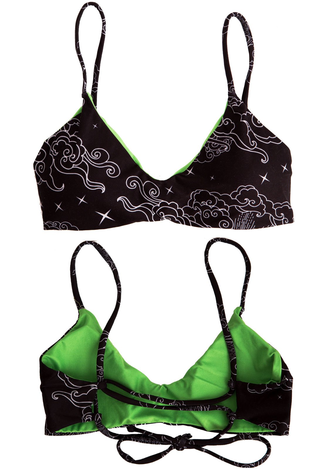 LUNA - Reversible Black Bikini BRALETTE TOP Bralette Top Chance Loves XS