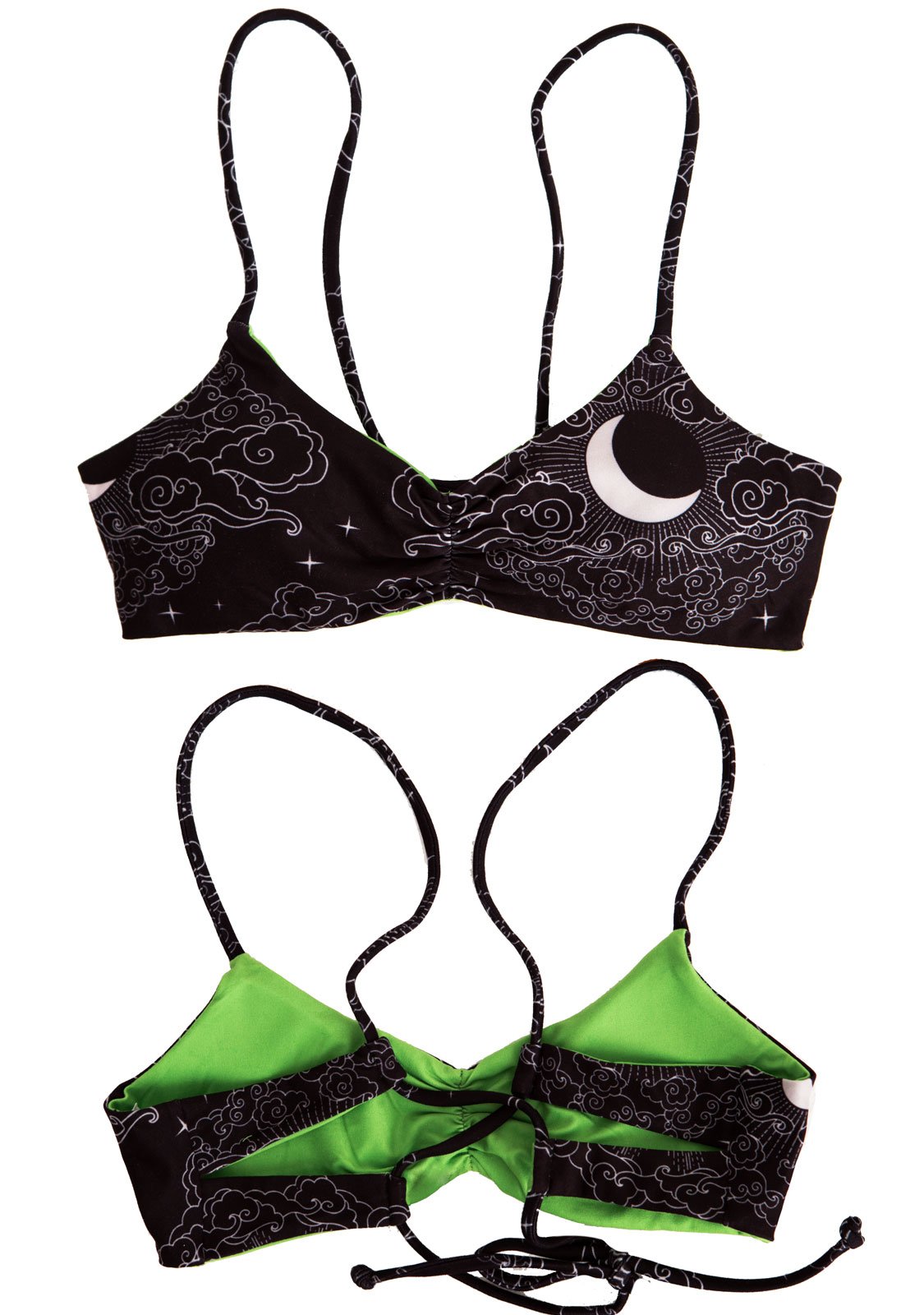 LUNA - Reversible Black Bikini SCOOP TOP Bikini Scoop Top Chance Loves XS