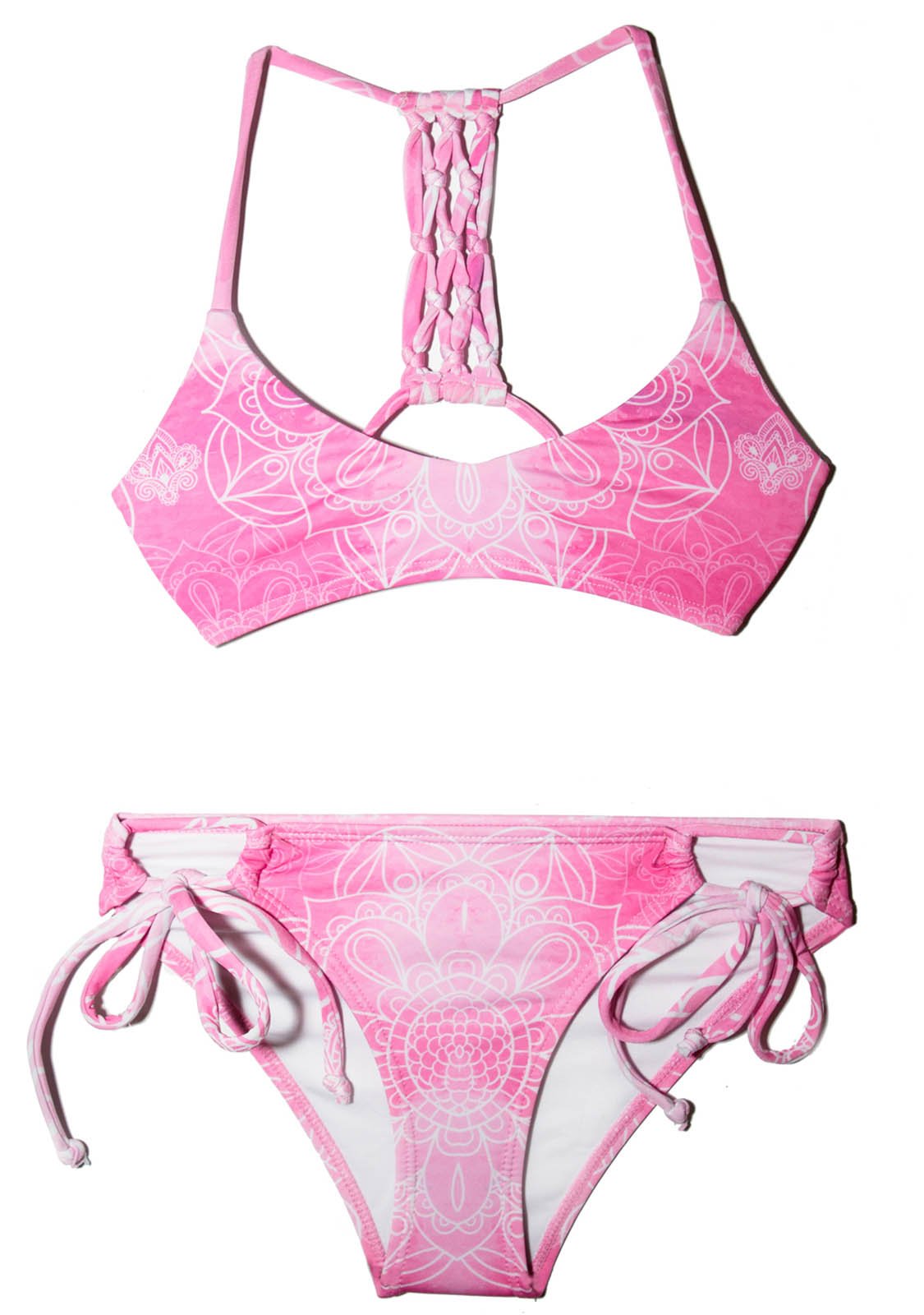 beautiful beachwear for Girls ages 7 to 10 Two-Piece Swimsuit Pink
