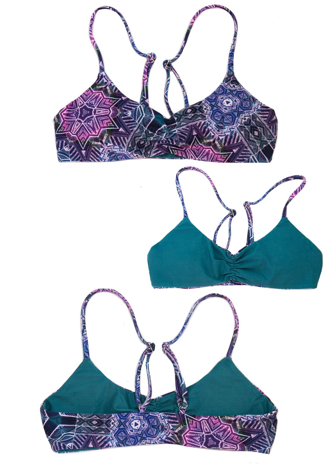 PURPLE HAZE - Reversible SCOOP BIKINI TOP Bikini Scoop Top Chance Loves Swim XS