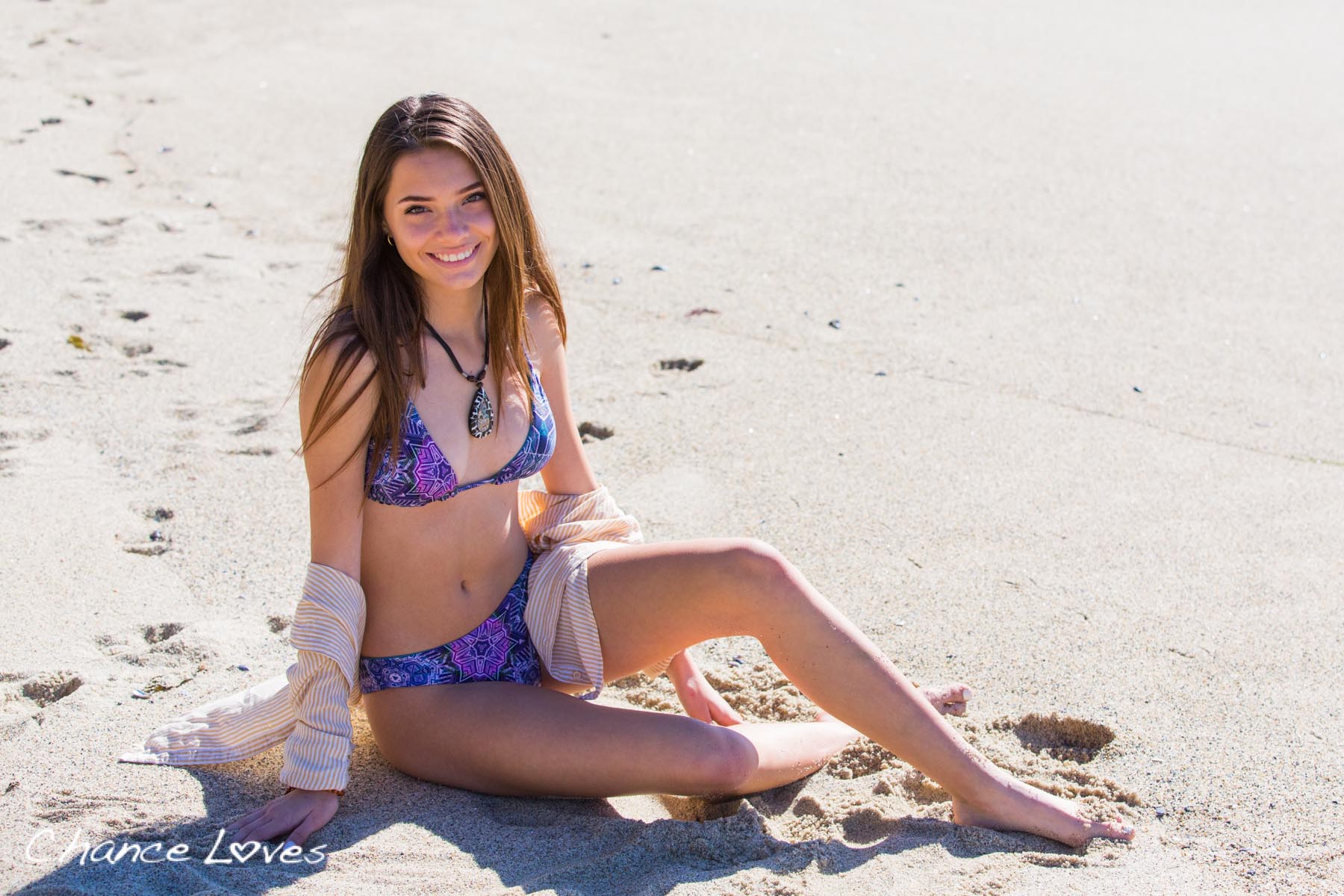 PURPLE HAZE - Reversible TRIANGLE BIKINI TOP Bikini Triangle Top Chance Loves Swim