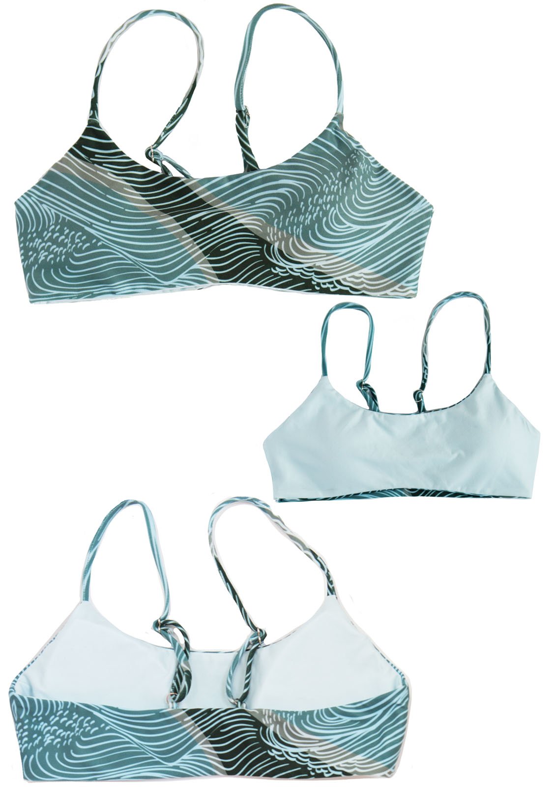 SEA GYPSY - Reversible SCOOP BIKINI TOP Bikini Top Chance Loves Swim XS