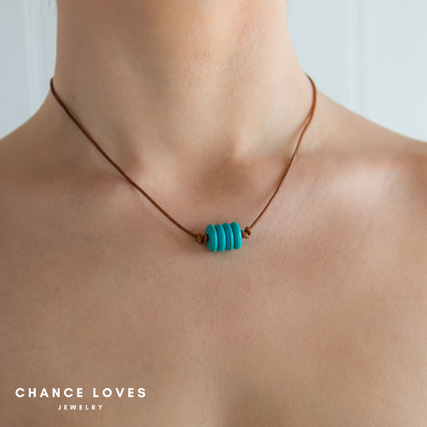 Bohemian Beach Style Necklace | Aqua Blue Turquoise