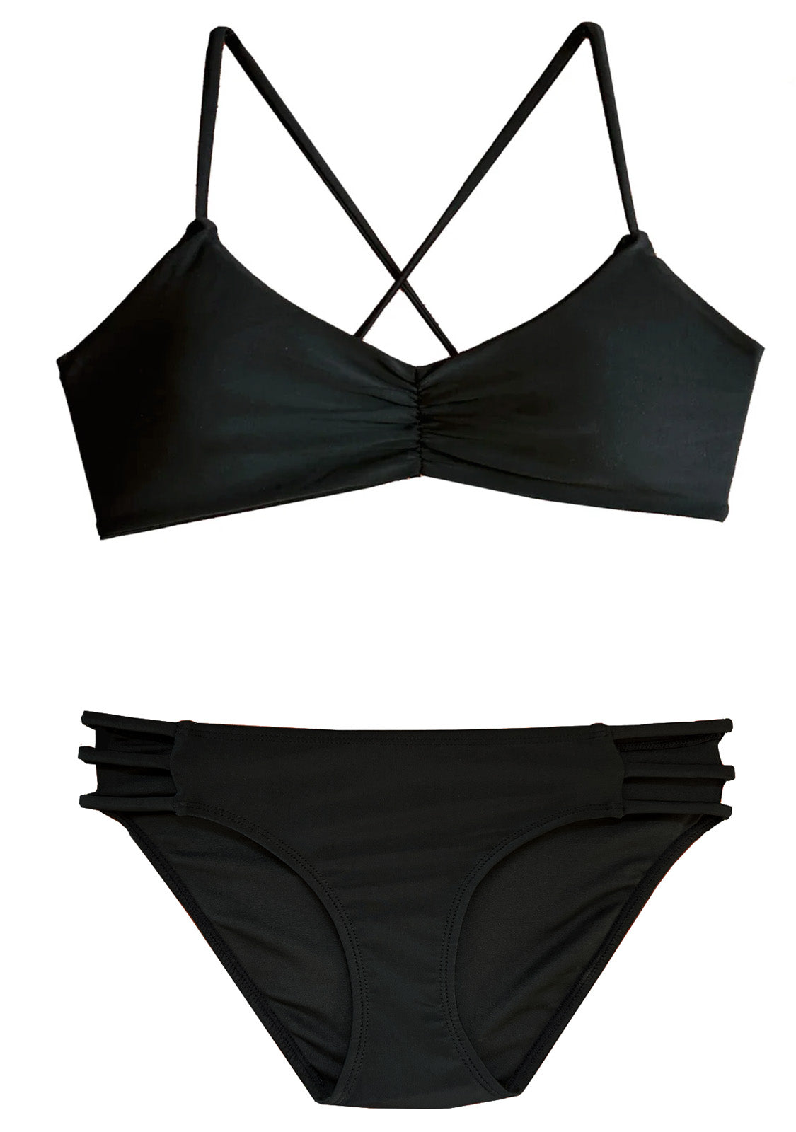 Chance Loves | BLACK 2-Piece Swimsuit | Bralette Style | GIRLS 10-16