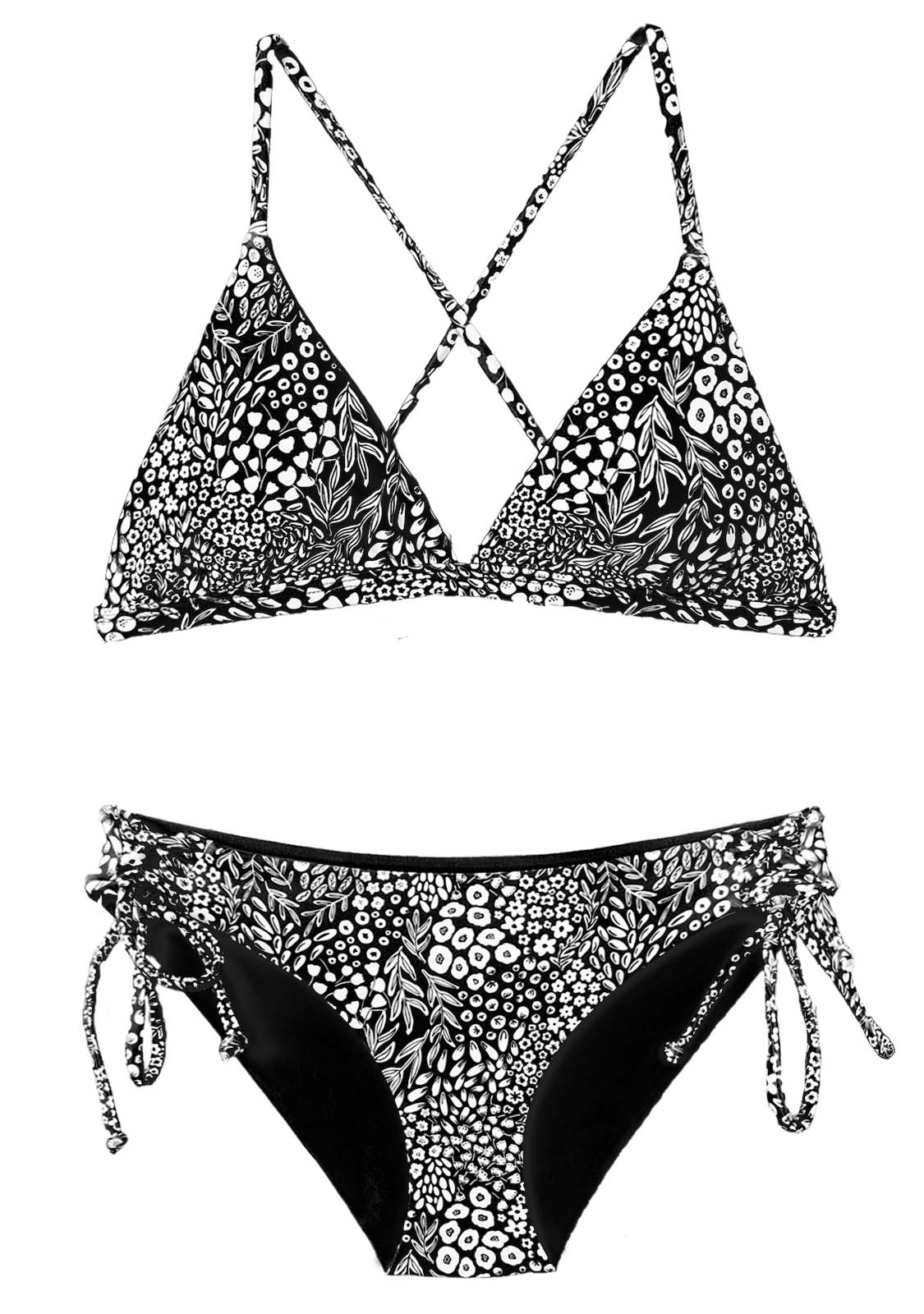 CORAL | 2-Piece | Triangle Style | Black