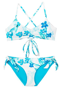 Chance Loves 2-Piece Swimsuit | Girls Juniors | Reversible | Blue White