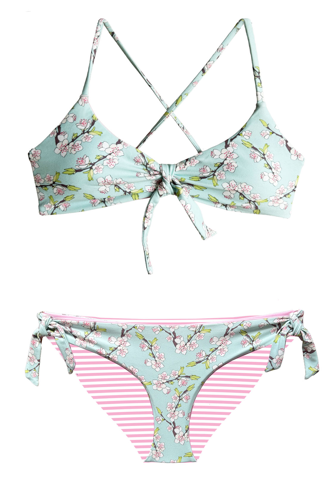 Chance Loves | 2-PIECE Swimsuit | SCOOP | REVERSIBLE | Japanese Floral