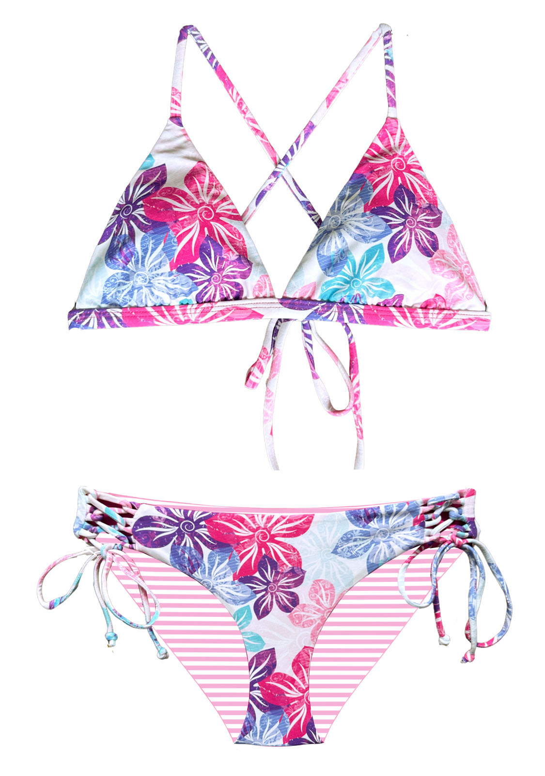 NALANI | 2-PIECE | TRIANGLE STYLE | Hawaiian Florals