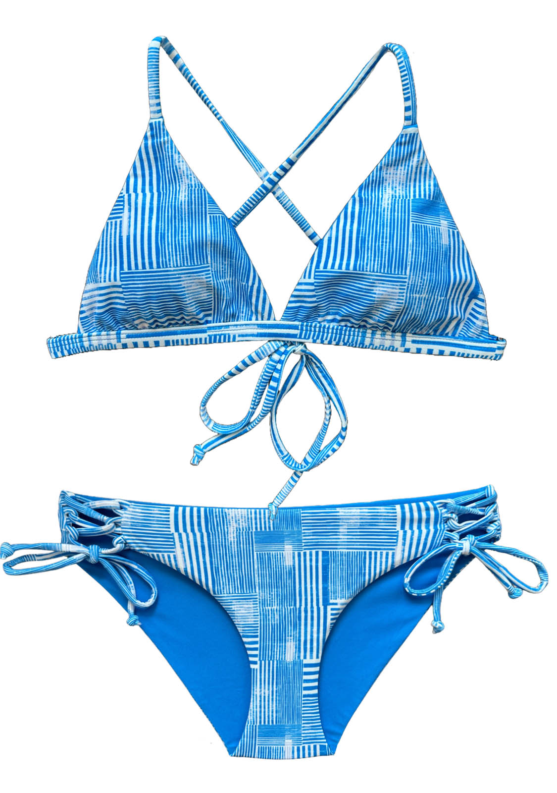 BILLIE BLUE | Triangle Style | 2-PIECE | REVERSIBLE