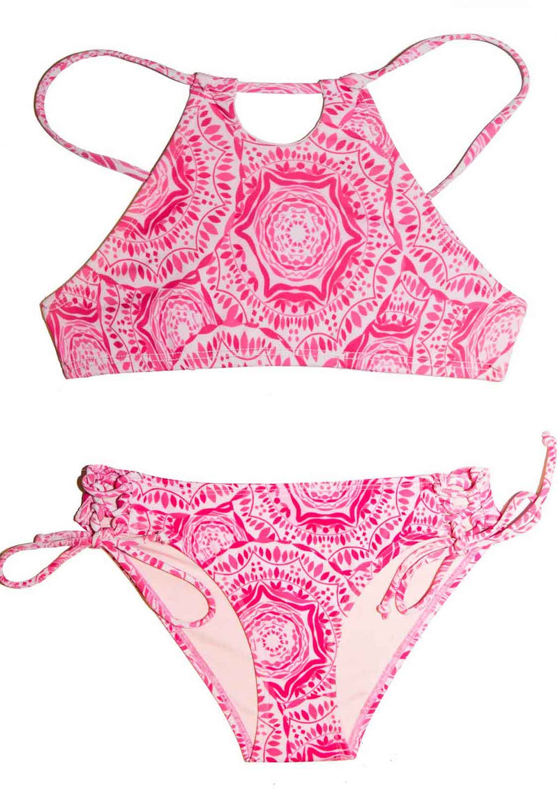 Pink Sand Dollar - 2 Piece Halter Style Bikini SET