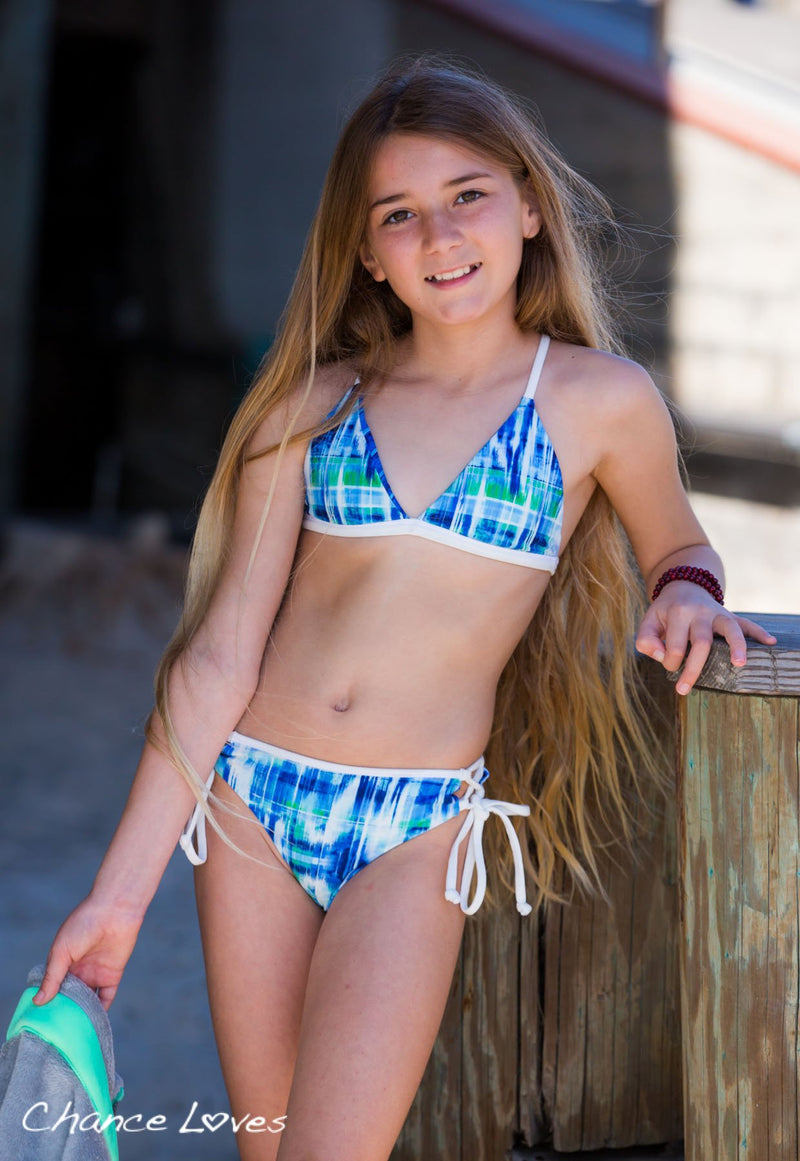 Reversible Swimwear 2-Piece Reversible SET for Girls with TRIANGLE Top