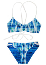 Reversible Junior girls swimsuit blue padded – Chance Loves