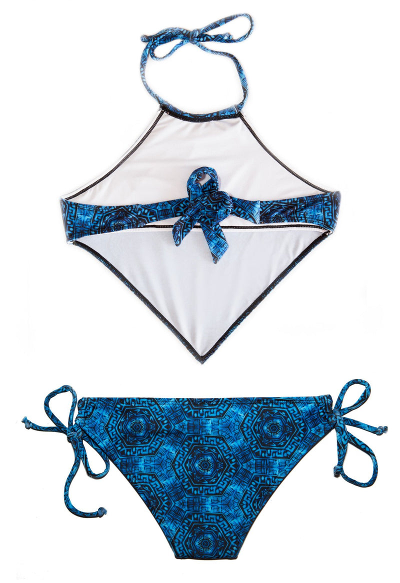 Blue Currents Tween Girl Tankini Set - Chance Loves Swimwear
