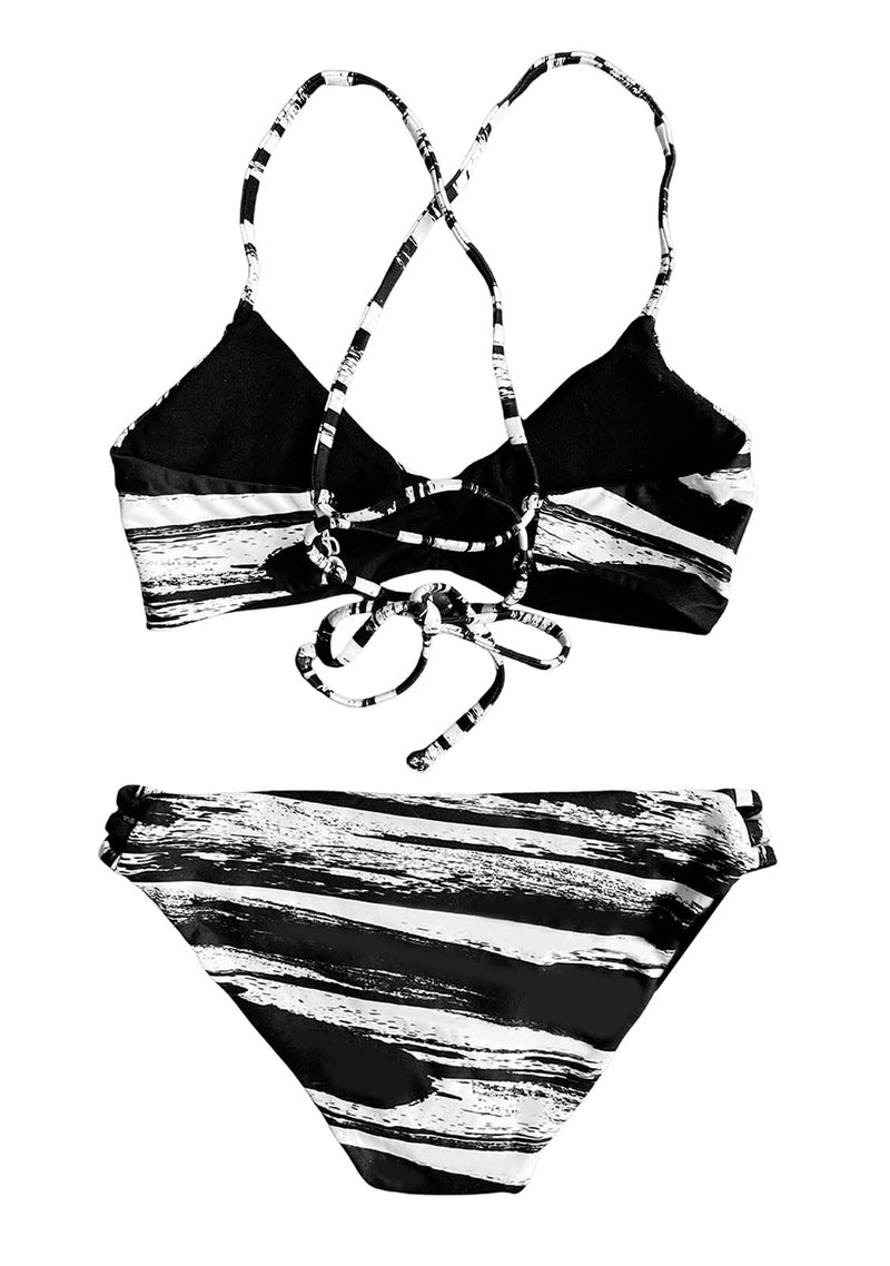 DRIFTWOOD - REVERSIBLE 2-Piece Girls Bikini SET Black+White
