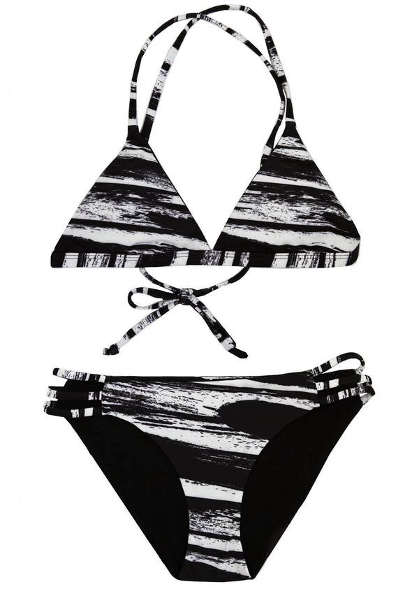 DRIFTWOOD - REVERSIBLE 2 Piece Girls Bikini Swimsuit TWO PIECE Bikini Set Chance Loves 10 Black/White 