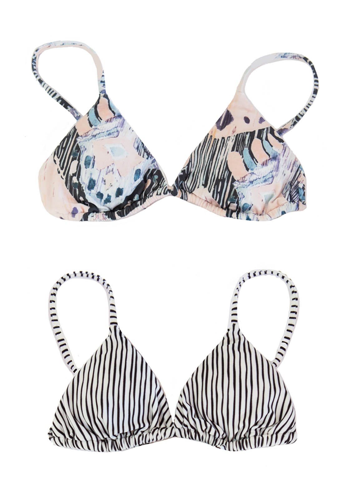 The Reversible sides of the "Isla Komodo" bikini, which is another popular bikini choice from California Swim Brand "Chance Loves".