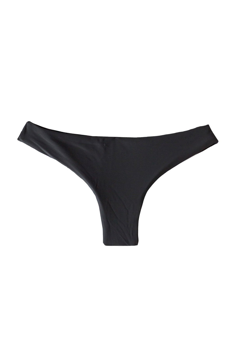 Black Cheeky Bikini Bottoms with scrunchy in the back