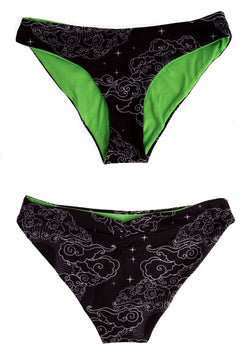 LUNA - Reversible Black REGULAR BOTTOMS Classic Bikini Bottoms Chance Loves XS 