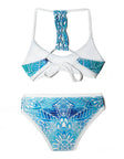 ChanceLoves Blue Teal Girls 2-Piece Bikini Set Scoop-Top Full-Bottoms