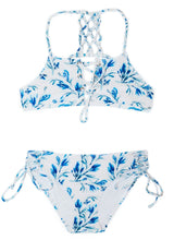 Chance Loves - 2 PIECE Blue White Floral Girls Bikini SET Teen Gift