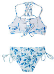 Chance Loves - 2 PIECE Blue White Floral Girls Bikini SET Teen Gift