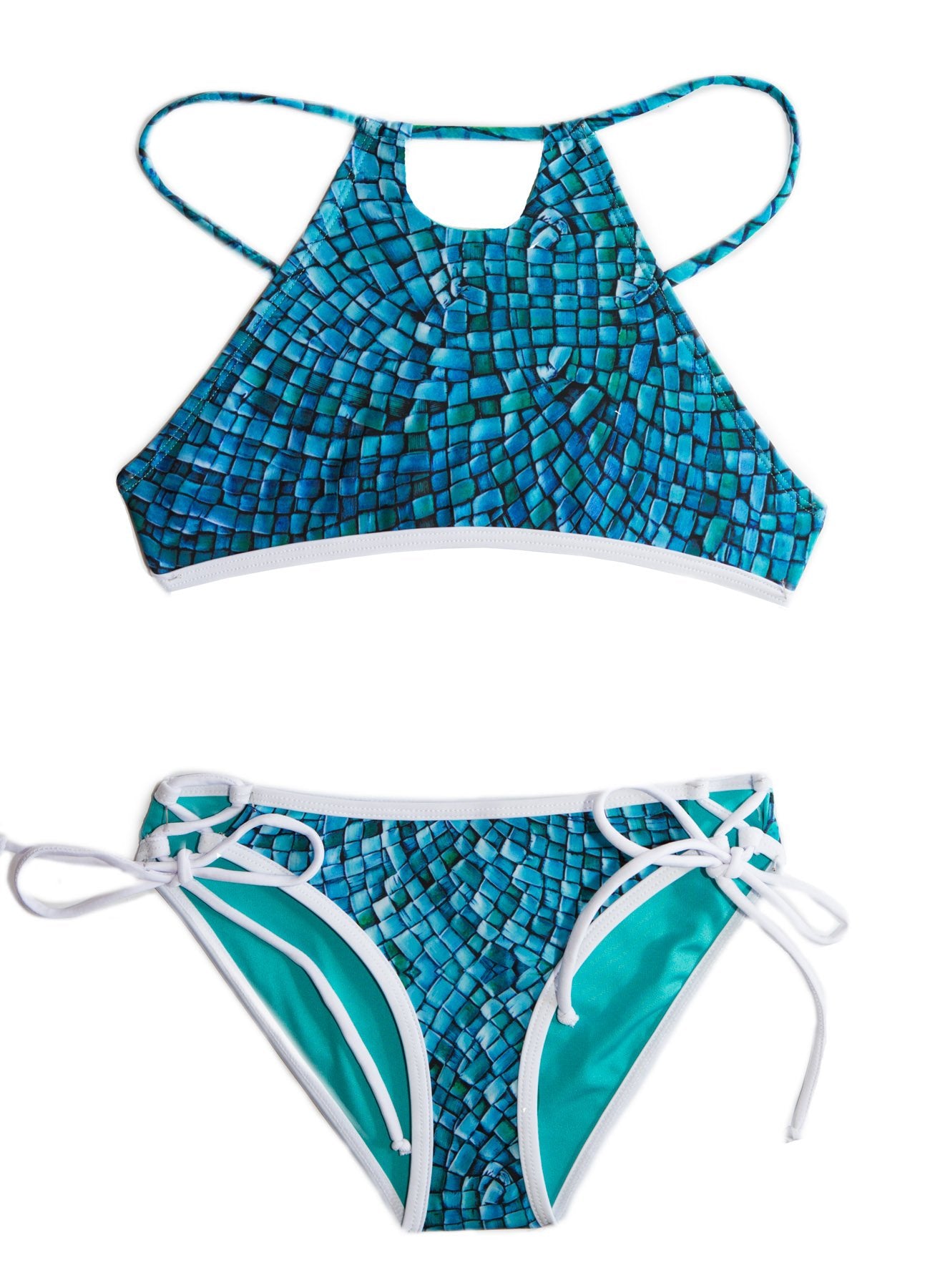 Blue LV Two Piece Swimwear – shaybeautystyles
