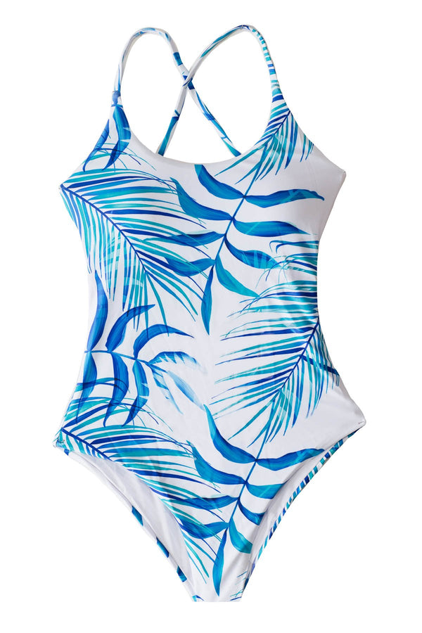 Modest Flattering High Quality Blue and White One Piece Swimsuit for Girls and Women