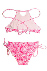 Girls 2 PIECE Pink Mandala Bikini Set High Quality Swimwear Swimsuit ...